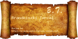 Brandeiszki Tarcal névjegykártya