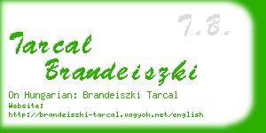 tarcal brandeiszki business card